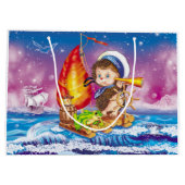 Grand Sac Cadeau Courageux marin (Dos)