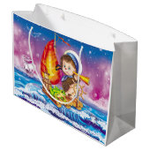 Grand Sac Cadeau Courageux marin (Dos Angle)