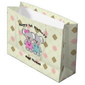 Grand Sac Cadeau Coutume Koala Twins (fille et garçon) (Devant Angle)