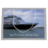 Grand Sac Cadeau Coutume lisse d'arc de bateau de croisière (Devant)