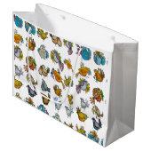 Grand Sac Cadeau Couverture bébé Oiseaux & petits oiseaux (Devant Angle)