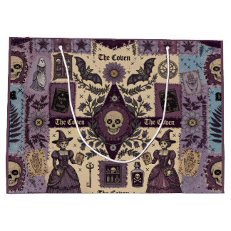 Grand Sac Cadeau Coven de sorcières Sorcellerie Dark Academia uniqu