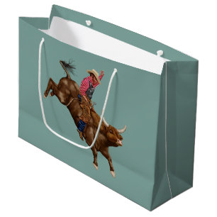 Grand Sac Cadeau Cow-boy Vintage de la circonscription de taureau
