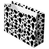 Grand Sac Cadeau Cow Print Black and White (Devant Angle)