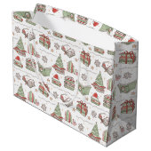 Grand Sac Cadeau Cozy Christmas Book Lover  (Dos Angle)