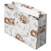 Grand Sac Cadeau Cozy Foxes Animals Christmas (Dos Angle)