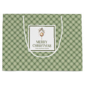 Grand Sac Cadeau Cozy Minimal Christmas Gift Bag Scandinavian Style (Devant)