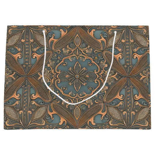 Grand Sac Cadeau Cozy old pattern (Devant)