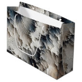 Grand Sac Cadeau Crackle contemporain Abstrait (Devant Angle)