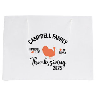 Grand Sac Cadeau Crampbell Family 2025 Thanksgiving diner Turquie