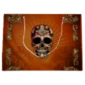 Grand Sac Cadeau Crâne décoratif (Devant)