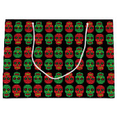 Grand Sac Cadeau Crânes à sucre Xmas personnalisables (Devant)