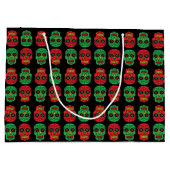 Grand Sac Cadeau Crânes à sucre Xmas personnalisables (Dos)