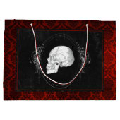 Grand Sac Cadeau Crânes d'Halloween gothiques foncés (Dos)