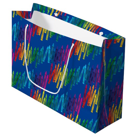 Grand Sac Cadeau Crayons Anniversaire de enfant Party Art (Devant Angle)