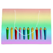 Grand Sac Cadeau Crayons de couleur (Devant)