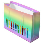 Grand Sac Cadeau Crayons de couleur (Devant Angle)