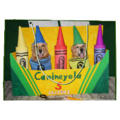 Grand Sac Cadeau Crayons de golden retriever dans une boîte de (Dos)
