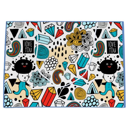 Grand Sac Cadeau Crazy head (Devant)