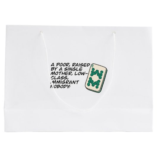 Grand Sac Cadeau Crazy Rich Asians Mahjong scène citation Classic (Dos)