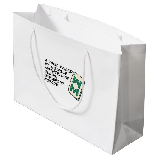 Grand Sac Cadeau Crazy Rich Asians Mahjong scène citation Classic (Dos Angle)