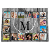 Grand Sac Cadeau Create Your Custom Photo Collage Rustic Farmhouse (Devant)