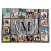Grand Sac Cadeau Create Your Custom Photo Collage Rustic Farmhouse (Dos)