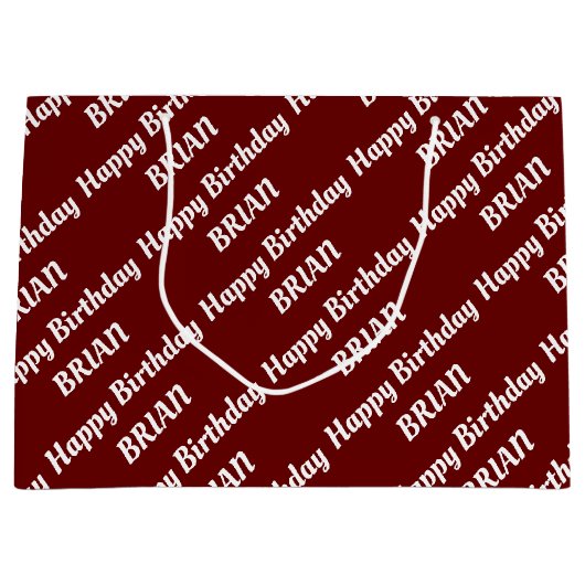 Grand Sac Cadeau Create Your Own Name Birthday Large Venin Bag (Devant)