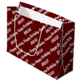 Grand Sac Cadeau Create Your Own Name Birthday Large Venin Bag (Devant Angle)