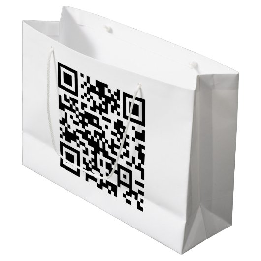 Grand Sac Cadeau Création instantanée de code QR (en entrant votre (Devant Angle)