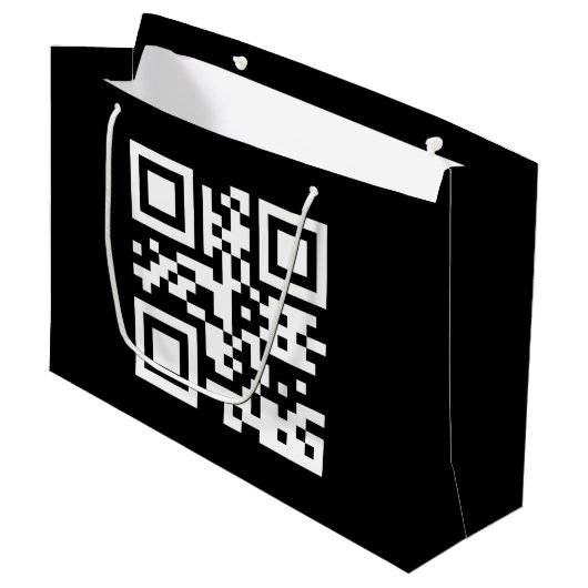 Grand Sac Cadeau Création instantanée de code QR (en entrant votre  (Devant Angle)