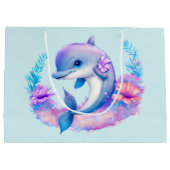 Grand Sac Cadeau Créature Mer Dauphin Cute (Dos)