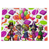 Grand Sac Cadeau Creepy Candy Zombie Mashup For Halloween (Devant)