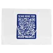 Grand Sac Cadeau Créer un code QR analysable | Bleu marine (modifia (Dos)