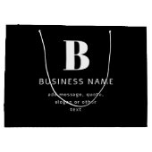 Grand Sac Cadeau Créer un nom commercial, un monogramme et un texte (Dos)