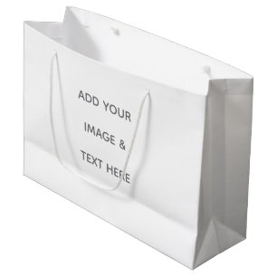 Grand Sac Cadeau Créez votre propre blanc