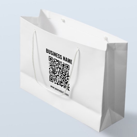 Grand Sac Cadeau Créez votre propre code QR | Transparent