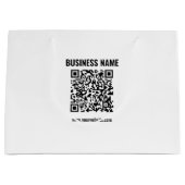 Grand Sac Cadeau Créez votre propre code QR | Transparent (Devant)