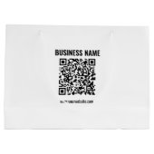 Grand Sac Cadeau Créez votre propre code QR | Transparent (Dos)