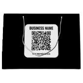 Grand Sac Cadeau Créez votre propre code QR | Transparent (Devant)