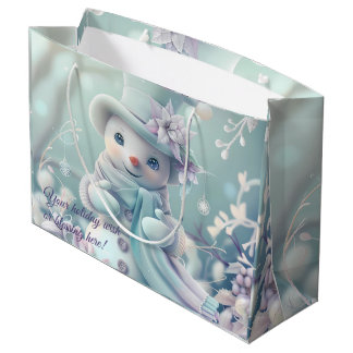Grand Sac Cadeau Créez votre propre gentilhomme Snowman