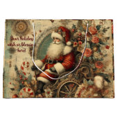 Grand Sac Cadeau Créez votre propre Noël victorien Père Noël Sleigh (Devant)