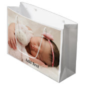 Grand Sac Cadeau Créez votre propre photo et texte personnalisés (Devant Angle)