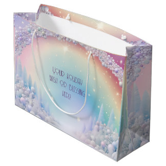 Grand Sac Cadeau Créez votre propre Rainbow Christmas Wonderland