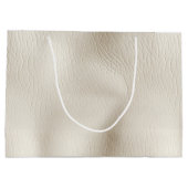 Grand Sac Cadeau Crème blanche Faux Mariage en cuir (Dos)