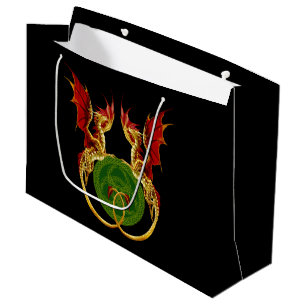 Grand Sac Cadeau Crescent Céleste Lune Et Dragons