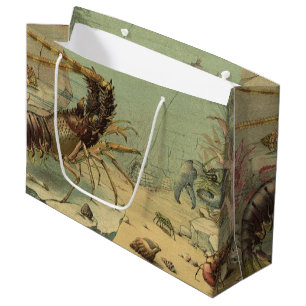 Grand Sac Cadeau Crevettes, Vie sous-marine, Animaux de l'océan vin