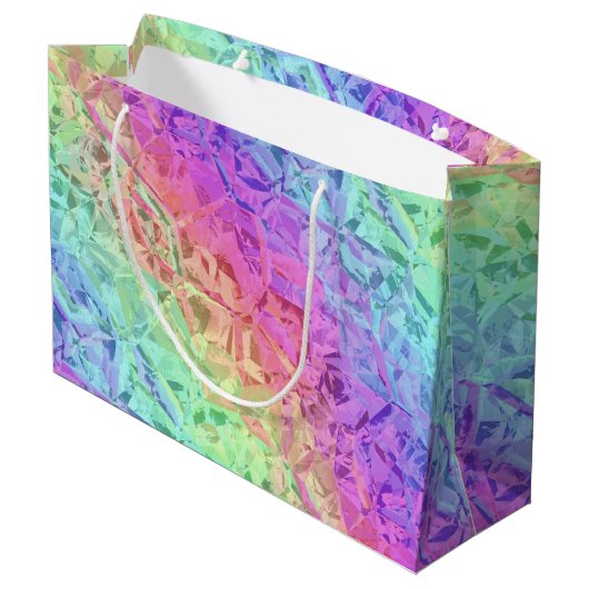 Grand Sac Cadeau cristal arc-en-ciel gelé : (Dos Angle)