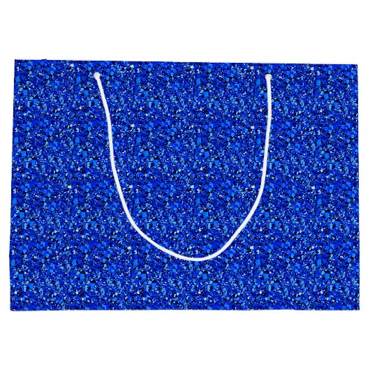 Grand Sac Cadeau cristal druzy - bleu saphir (Dos)