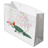 Grand Sac Cadeau Crocodile d'alligator - Animaux ayant une fête (Dos Angle)